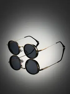 New Women's Round Small Frame Fashion Sunglasses, Tinted Lens Sunglasses, Trendy Metal Temple Design, Simple Vintage Style, Stylish Glasses for Ladies
