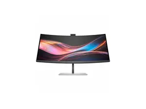 HP 734pm 34" Class Webcam UW-QHD Curved Screen LED Computer Monitor - 21:9 - 34" Viewable - In-plane Switching (IPS) Black Technology - Edge LED Backlight - 3440 x 1440 - FreeSync Premium - 400 Nit