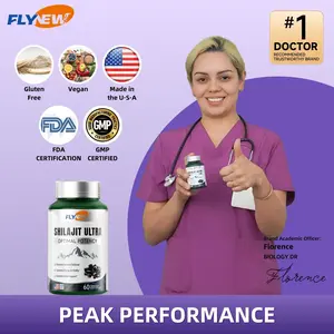 FlyNew Optimal Potency Shilajit Ultra 60 Capsules - Made in USA with Essential Minerals for Healthy Aging & Immune System Support - Edible, Healthcare Supplement