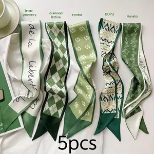 5pcs Elegant And Simple Headband - Women'S Stable Hair Accessories, Can Be Worn Around The Neck, Smooth Texture, Suitable For Daily And Formal Styles (green), Cute Classic Design, High Quality Fashion Headband