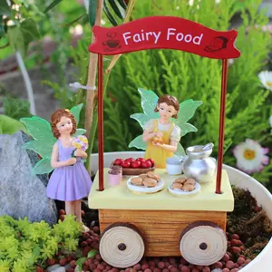 3-Piece Fairy Sisters Resin Statue Insert, Fairytale Theme Four Seasons Garden Bonsai Decoration Art, Portable Classic Style Figurines