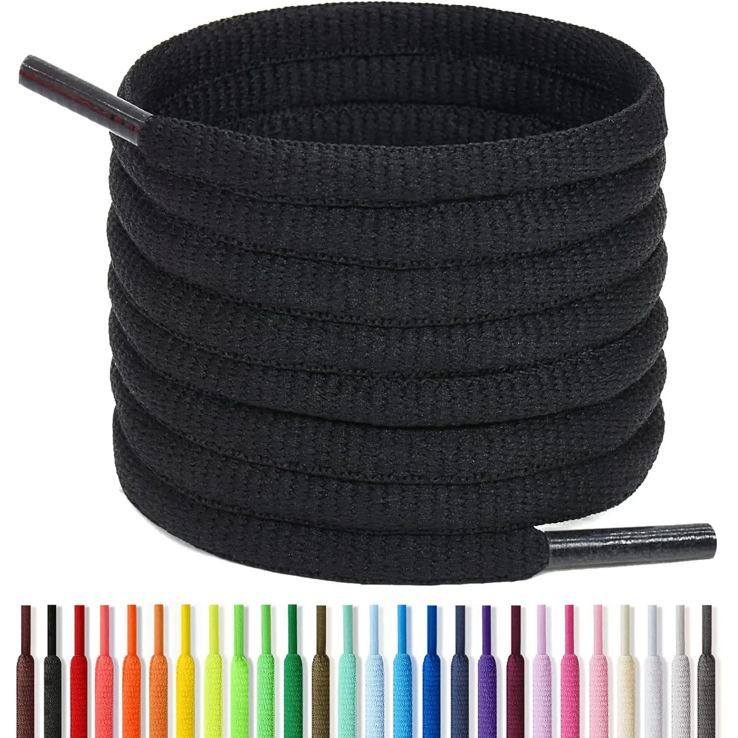 1/4" Oval Athletic Shoelaces 24"-72" in 22  Colors Half Round Shoe Laces(1 pair) Casual Sneaker