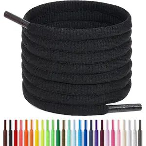 1/4" Oval Athletic Shoelaces 24"-72" in 22 Colors Half Round Shoe Laces