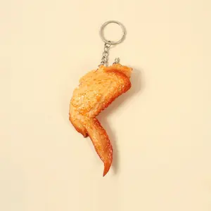 New Chicken Leg and Wing Keychain, Orleans Style Baked Wings Replica, Stylish Bag Accessory, Unique Key Ring Pendant