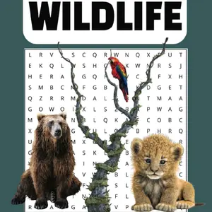Wildlife Word Search Puzzle Book - Interactive Learning Tool for Word Association Activities
