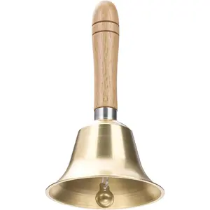 Super Loud Hand Bell - Solid Brass Call Bell for  at , Wedding,  , Office, Dinner, Meditation, Musical Teaching and Service(3.15inch)