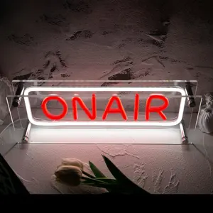 On Air neon, LED desktop wall sign USB power supply, mini beautiful acrylic light box, button operated lamp, suitable for bedroom, game room, table decoration, bedroom night light, living room, birthday, wedding gifts