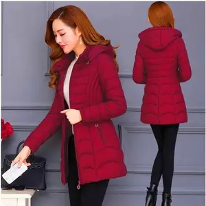Women’s Winter Coat – Plus Size Hooded Cotton Parka for Middle-Aged Mothers, Warm Slim Fit Thick Jacket