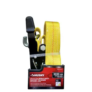 27 ft. x 2 in. Heavy-Duty Ratchet Tie-Down Strap with J Hook