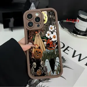 Soft Case for iPhone 16 15 14 Pro Max 16E 13 12 11 XR XS Plus Shockproof Drop Protection Rugged Durable Halloween Fantasy Advanced fashion gift Silicone Cover
