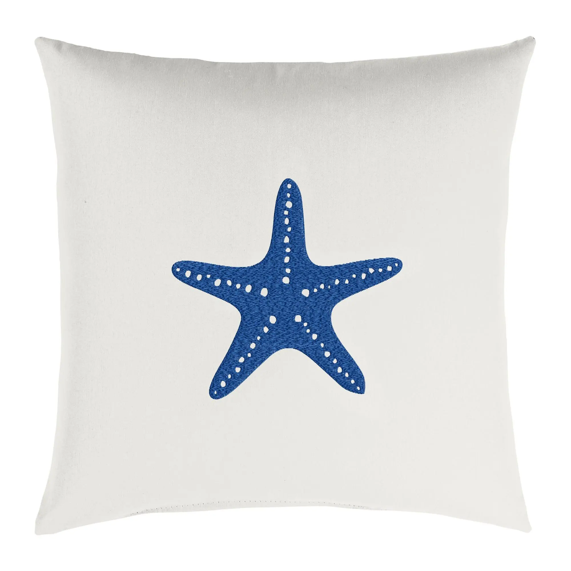 Sunbrella Indoor/Outdoor Embroidered Starfish Pillow