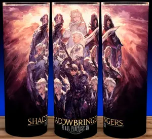 Final Fantasy 14 Shadowbringers MMO Gaming Cup Mug 20oz Stainless Steel Flask Insulated Reusable Drinkware for Fans