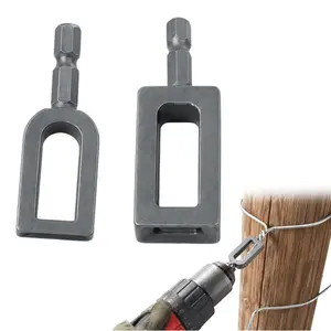 Electric Drill Wire Twister, 1/4 Inch Hex Handle, Professional Wire Twisting Tool for Fencing, Rebar Binding, Construction, Hex Shank Drill