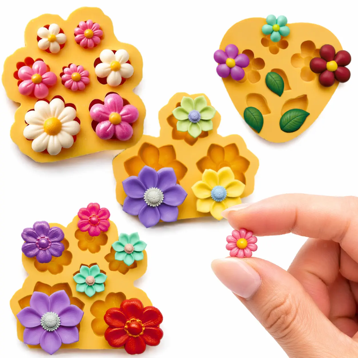 Flower fondant Molds Cake Decorating Molds Set Of 4