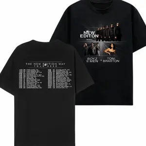 The New Edition Way Tour 2026 T-Shirt, Vintage R&B Concert Tee with Boyz II Men & Toni Braxton, Retro Music Tour Shirt for Fans, Soft Cotton Unisex Top