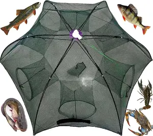 Portable Fishing Bait Trap for Crab Crawdad & Shrimp Foldable Dip Cage for Minnow Catching Quantity Per Pack 1