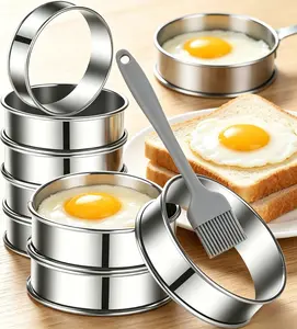 12 Packs 3.15 Inch English Muffin Rings – Heavy Duty Stainless Steel Crumpet Rings, Double Rolled Edge Round Tart Molds. Non-Stick & Non-Warping. Perfect for Breakfast Sandwiches, Burgers, Mini Cakes & Egg Bites. Easy Clean, Dishwasher Safe