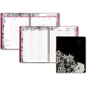 212 MAIN AAG589905 FloraDoodle Planner Notebook - Weekly & Monthly View, Assorted Color Office Stationery Supplies, Weekly View