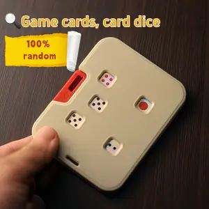 Portable Dice Game Cards, Press-Type Dice, Card Games, Texas Hold'em Chip Dice Game Cards, Travel-Ready Gaming Accessories, Durable