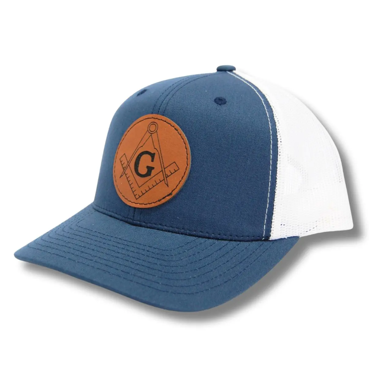 Freemason Masonic Square and Compass Embroidered Hat - Freemason Masonic Logo Patch, Yupoong Mesh Back, Airy Custom Embroidered Fashion Accessory