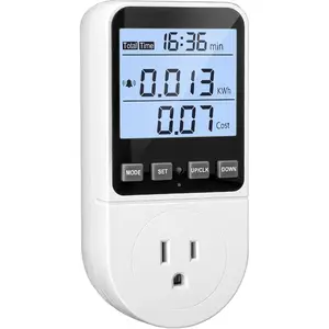 Upgraded Watt Meter Plug Home Energy Consumption Monitor, Electricity Usage Voltage Amps Kill Tester with Backlight, Overload Protection, 8 Modes Display
