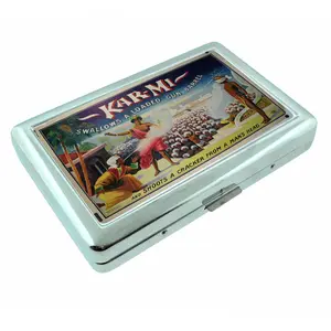 Vintage Magic G3 Magician Silver Metal Case Card Holder Wallet Tin Box Business Card