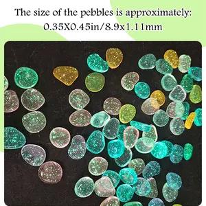 100 Pieces Luminous Stones - Charming Luminous Effect for Outdoor Decor - Perfect for Walkways & Garden Landscapes - Easy to Lay & Maintain - Natural Stone Design - Enhance Your Outdoor Space with Soft Night Lighting