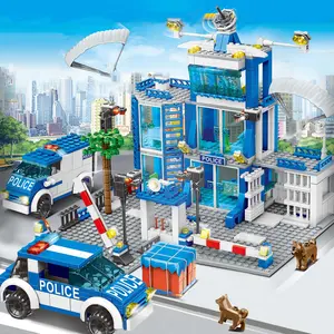 760 Pieces City Police Station Building Set, Building Block Sets, Boy's Educational Puzzle Toy, Police Car Figures, Kids and Adult Birthday Gift