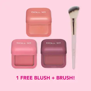 Peptide Bounce Blush Trio New Shades with Brush