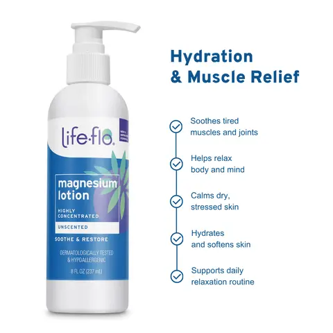 Magnesium Lotion Unscented – Highly Concentrated for Relief & Relaxation