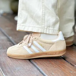 adidas Gazelle Indoor Beige IH5482 Women's Fashion Sneaker New