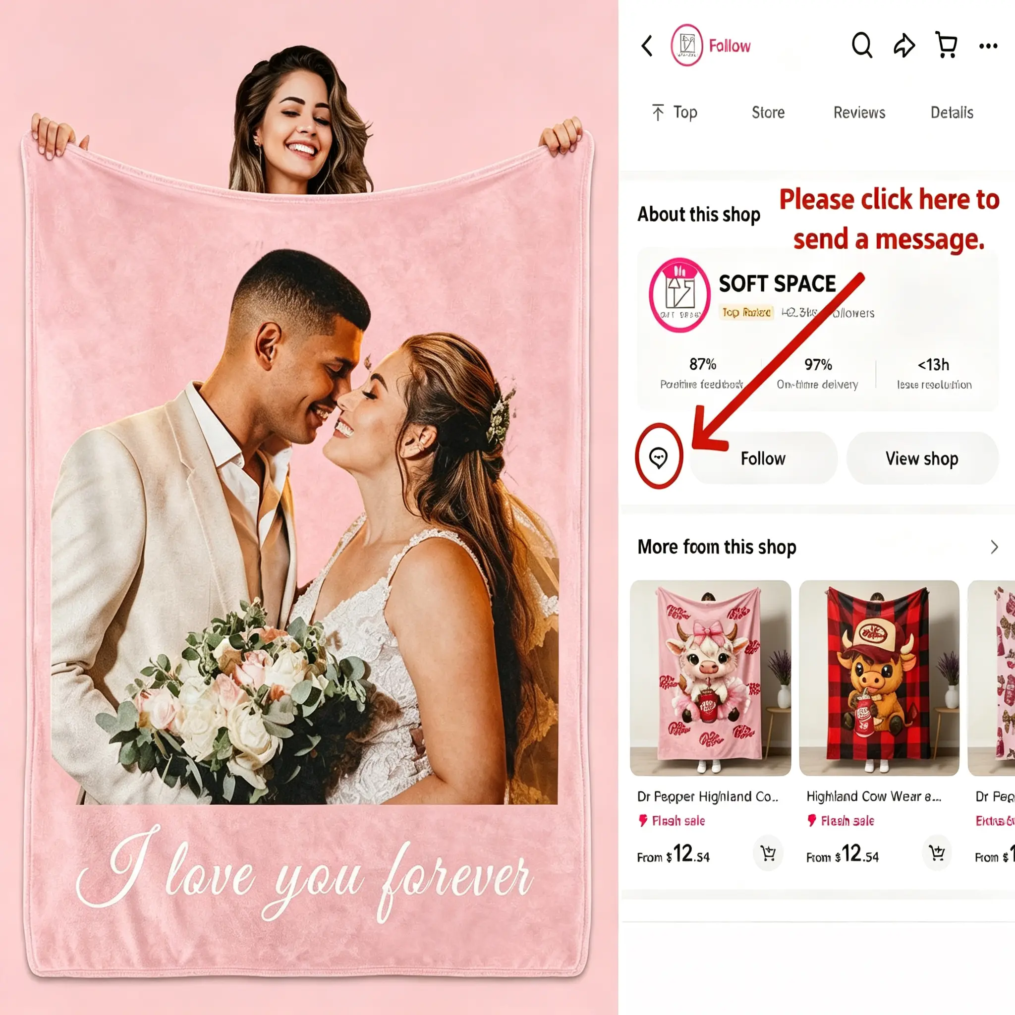 Customized Photo Couples Blankets, These Personalized Couples Photo Blankets are Made of Soft Flannel, Perfect for Weddings, Mother's Day, Valentine's Day, Birthday Gift, Meaningful Mother's Day Gift