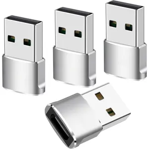 USB to USB C Adapter 4 Packs for   , Transfer and Type C OTG Convert. USBC to A Compatible with  17/16/15 Plus Pro Max,iPad Pro Air 7/6/5 Almost USB Devices