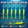 BEASTENERGY 3PCS Santee Cooper Style Fishing Hook Set - Fishing Tackle with Rattle Floats, Peg Floats, 6/0 or 8/0 Circle Hooks, Fish Attractant, Reduces Bottom Snags, Sound & Vibration for Lake Fishing (Multiple Packs Option),toolupgrade