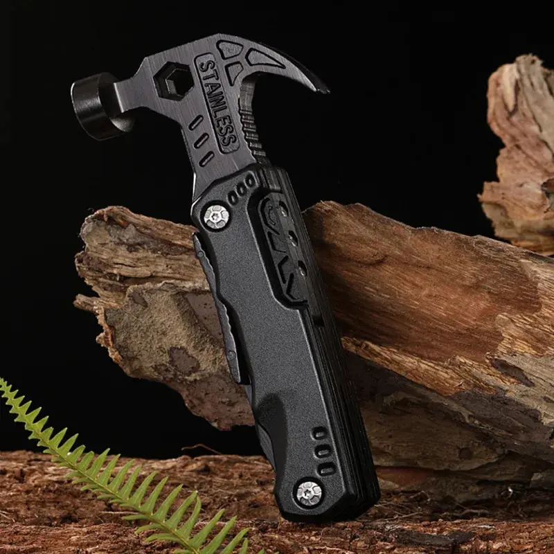 Volixor Outdoor Multi-functional Claw Hammer Vehicle Safety Folding Hammer Broken Window Escape Hammer Woodworking Hammer Camping Tool