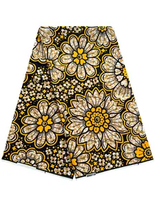 African Print Fabric Ankara Material, 6 Yards Kent Wax Cloth, Ideal for Crafting and Fashion Projects, Vibrant Patterns for Unique Designs