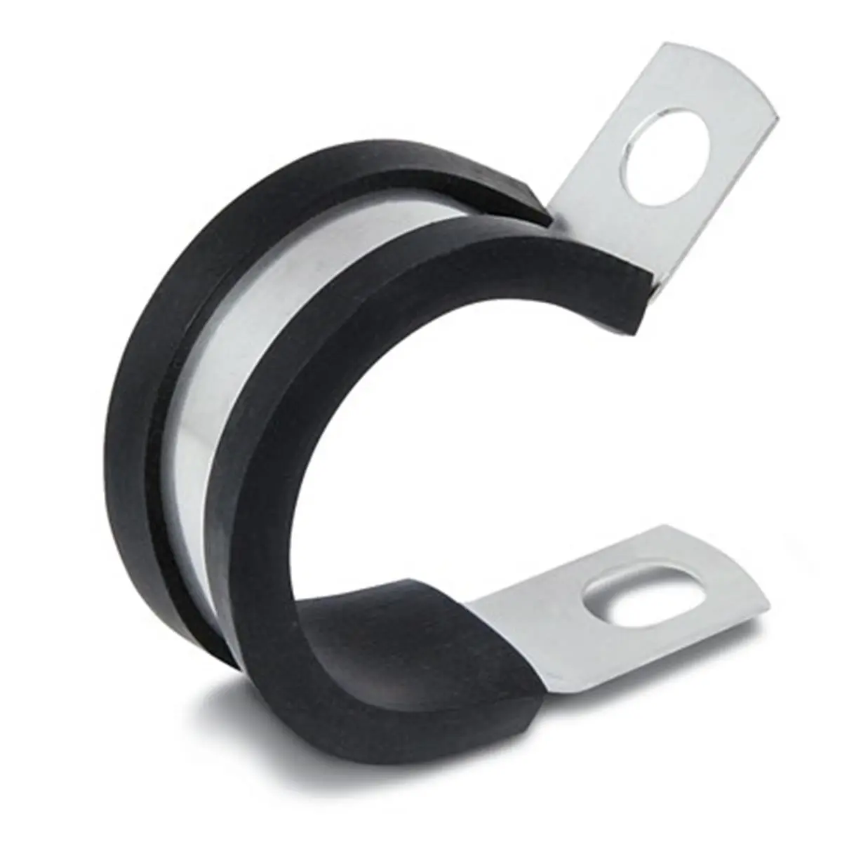 KMC Medium Duty Pipe Clamp, 304 Stainless Steel with Temperature-Resistant EPDM Rubber Cushion, 1.875 in. Diameter, 1.2 lbs, RoHS Compliant, 25-Piece Pack for Sailing Water Sports