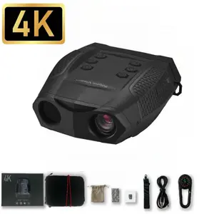 4K Night-Vision Binoculars with 3" Large Screen10X Digital Zoom Binoculars with Flashlight & 32GB TF Card & Rechargeable Battery, Photo andVideo Binoculars for Camping/Outdoor/FieldObservation, High Definition Binoculars hunting  gadgets pir night vision