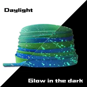Luminous Color Flat Shoelaces for sneakers , Craft Athletic Shoelaces, Vibrant Shoelaces for Fun, Cool Design ,Glow In The Dark, Fluorescent Laces, Shoe Accessories, Shoelaces Replacement, Cool Design for Nike, Converse and more Footwear Comfort