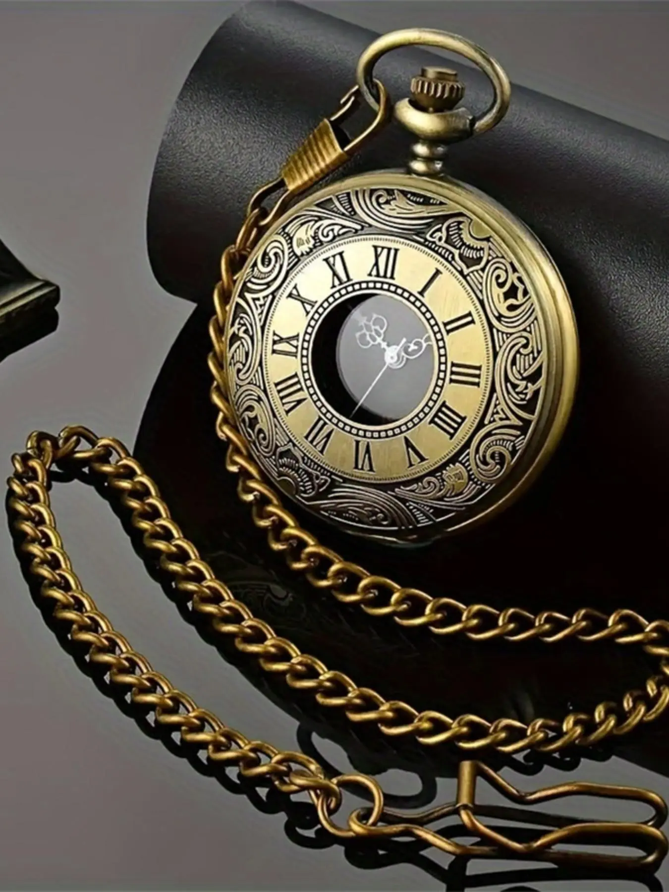 Vintage Casual Classic Round Dial Quartz Pocket Watch, Fashionable Analog Chain Pocket Watch for Men & Women, Trendy All-match & Exquisite Watch for Birthday Gift, Business Fashion Watch