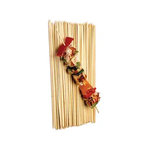 212 MAIN 12 in. Brown Bamboo Skewers, 100-Piece Kitchen Barbecue Utensils for BBQ Chicken, Vegetable Grilling, Grills