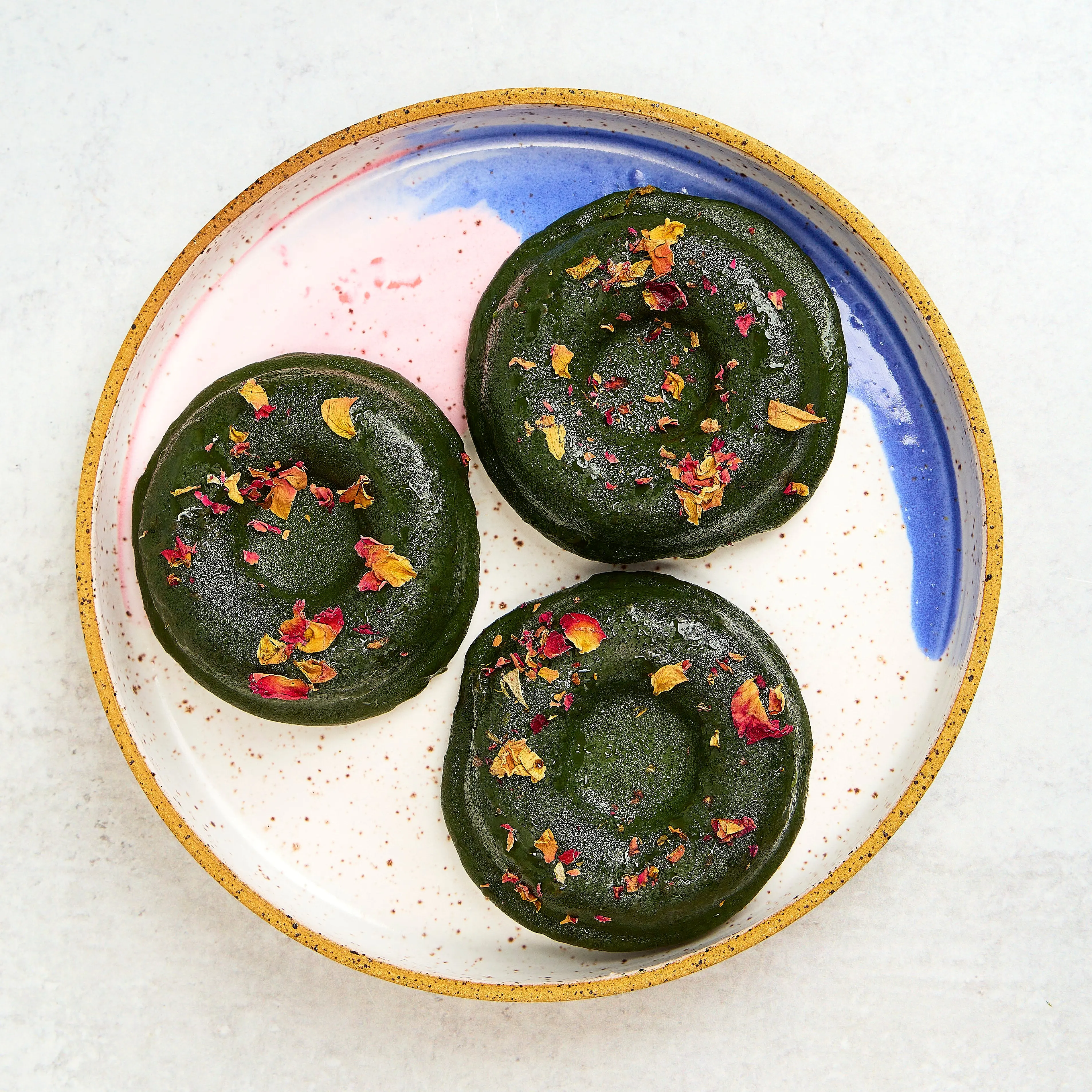 Plantiful Kitchen Matcha Rose donut