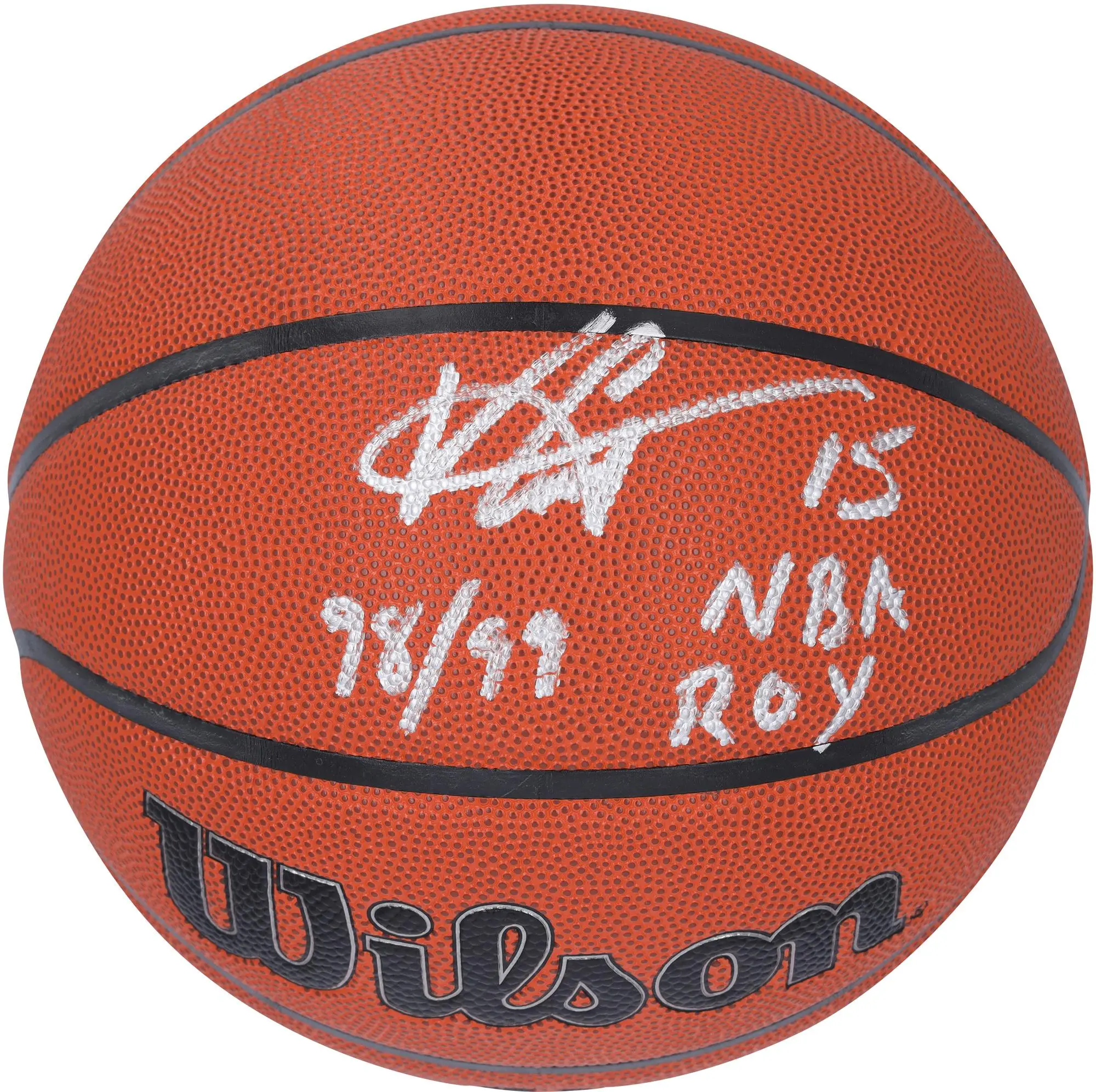 Vince Carter Toronto Raptors Autographed Wilson Authentic Series Indoor/Outdoor Basketball with "98/99 NBA ROY" Inscription - Fanatics Authentic Certified