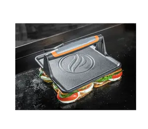 Cast Iron XL Griddle Grill Press with Signature Handle for Sandwiches and More
