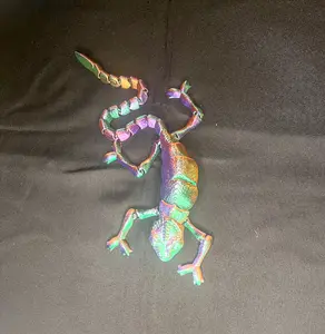Articulated Chameleon, 3D Printed, Decor, Figurine, Nature, Ornaments, ASMR, Fidget, 3D Art,
