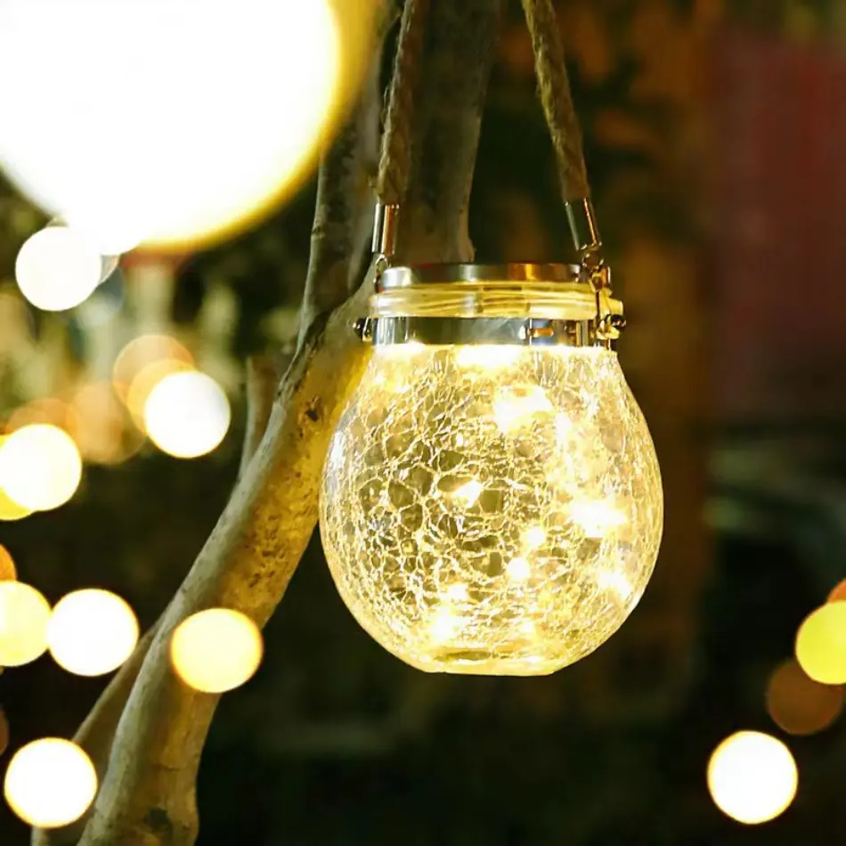 Hemp Rope Hanging Design, LED Decorative Light for Patio, Yard, Tree Hanging & Romantic Garden Atmosphere Lighting