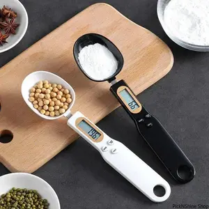 Digital Spoon Scale 500G 0.1G LCD Kitchen Measuring Tool Electronic Food Scale for Flour Coffee Milk Baking Cooking Portion Measurement Accessory