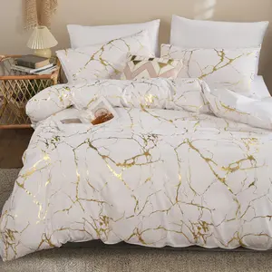 3-piece high-end super soft and breathable antique copper texture duvet cover set (1 duvet cover +2 pillowcases, no pillow core), suitable for all four seasons in both home and dormitory, queen size Bedroom Bedding Set Bed Sets Supplies summerwins