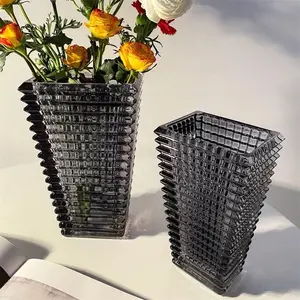 Dark Majesty Large Black Crystal Vase - Elegant Decor for Room Ornaments