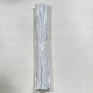 20" white chenille stem, pipe cleaner, 100 pack